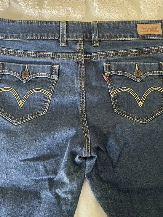 Levi's Vintage Capri Blue Denim Jeans Mid/low Rise Women Size 12 (mod Size 8) - Picture 2 of 12